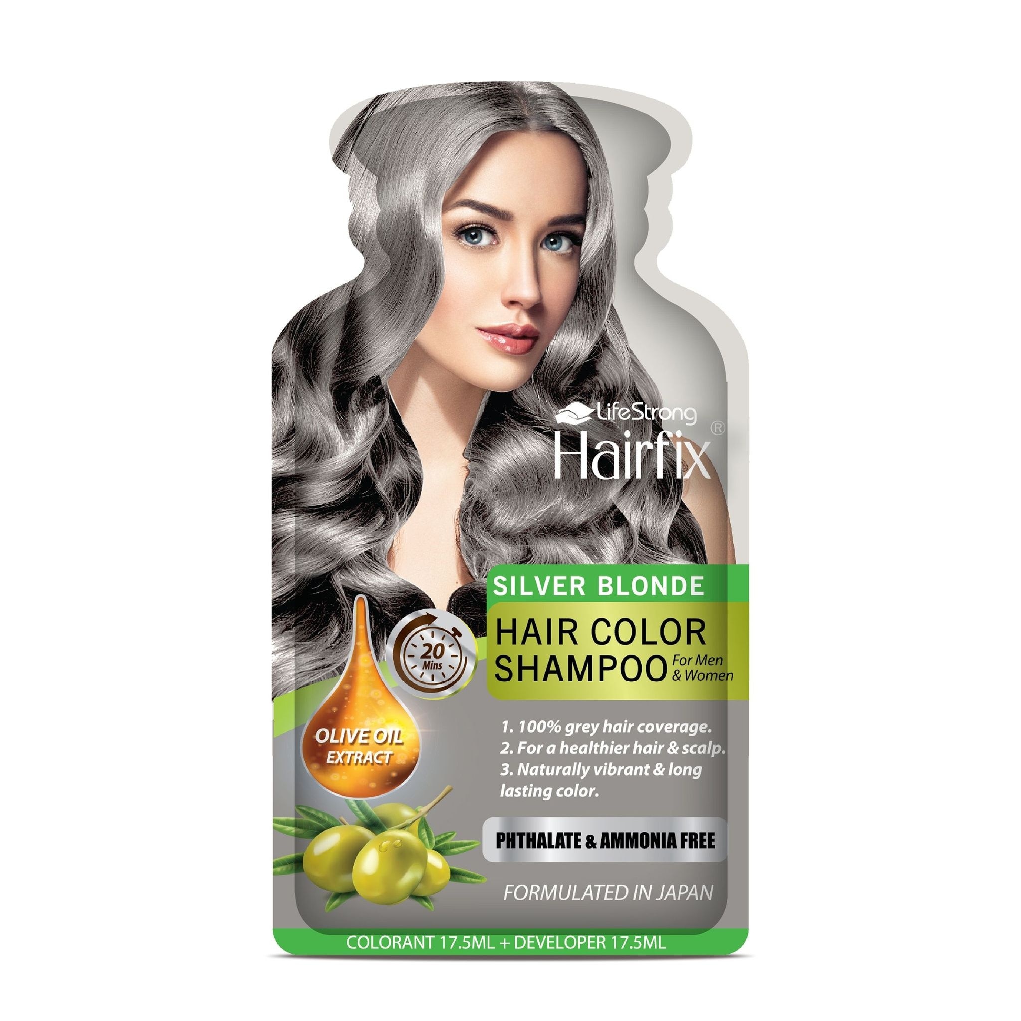Hairfix Hair Color Shampoo 35ml Silver Blonde