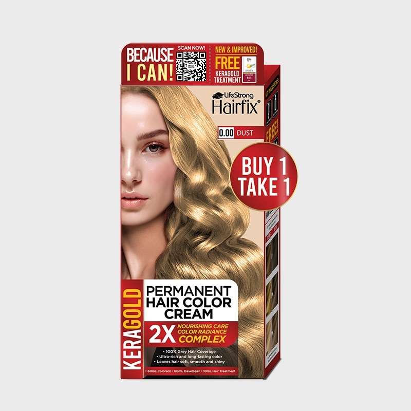 Hairfix Kera Permanent Hair Color Cream 120Ml   Dust