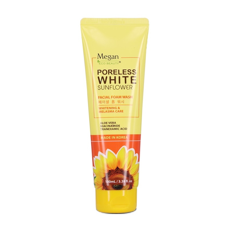 MEGAN Poreless White Sunflower Facial Foam Wash 50ml