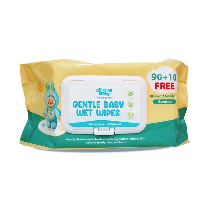 CHUMMY BABY Natural N' Mild Gentle Baby Wet Wipes 100 Sheets