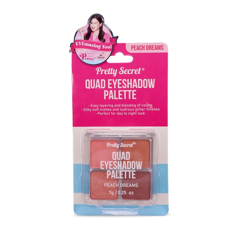 PRETTY SECRET Quad Eyeshadow Palette Peach Dreams 7g