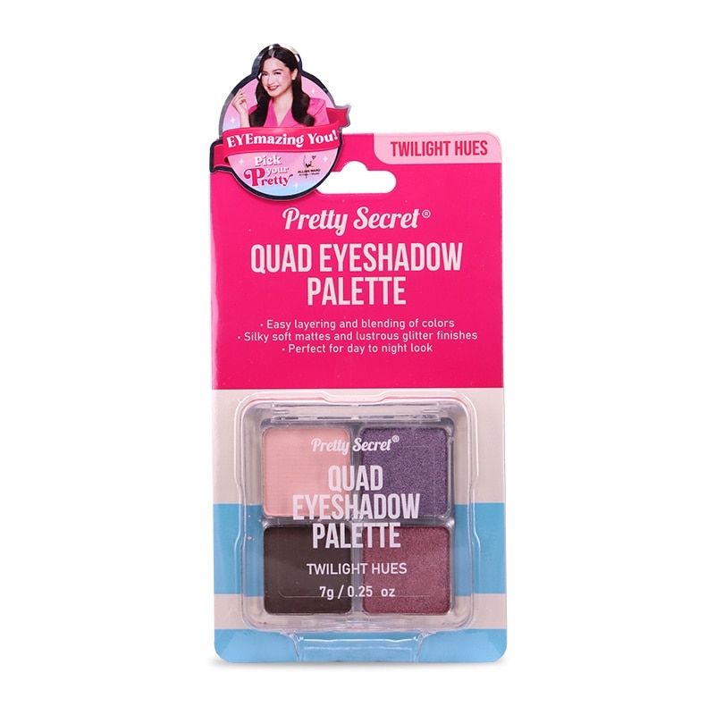 PRETTY SECRET Quad Eyeshadow Palette Twilight Hues 7g
