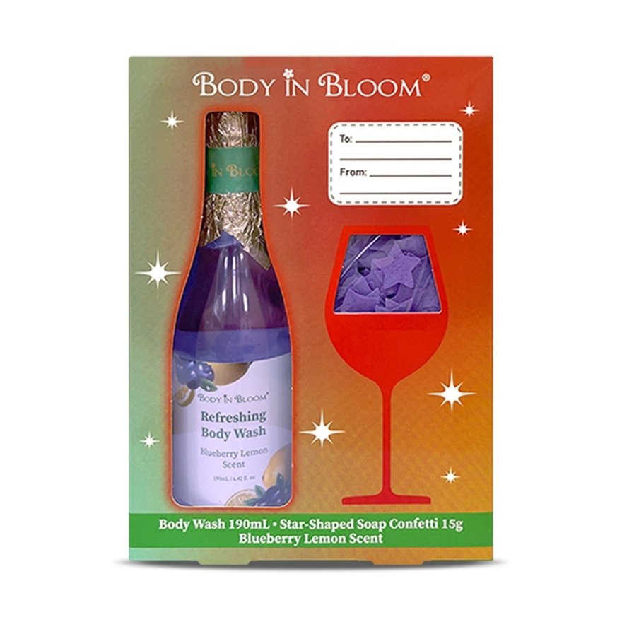 BODY IN BLOOM Body Wash Blueberry Lemon Scent Gift Set