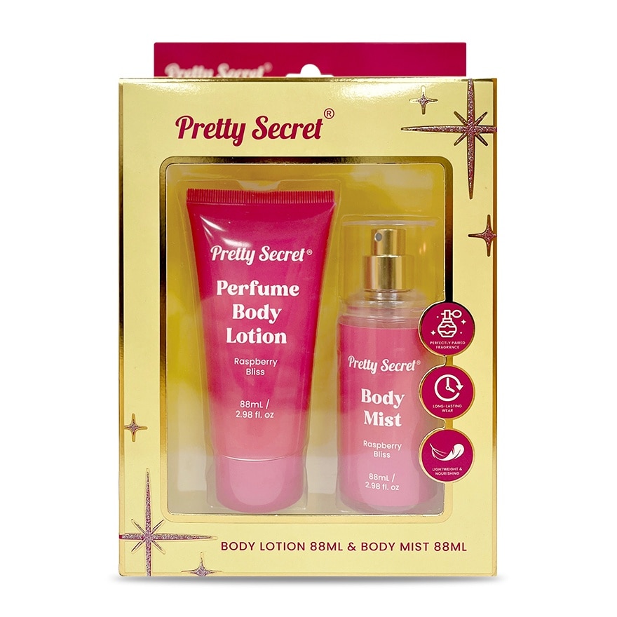 PRETTY SECRET Body Lotion x Mist Raspberry Bliss Gift Set