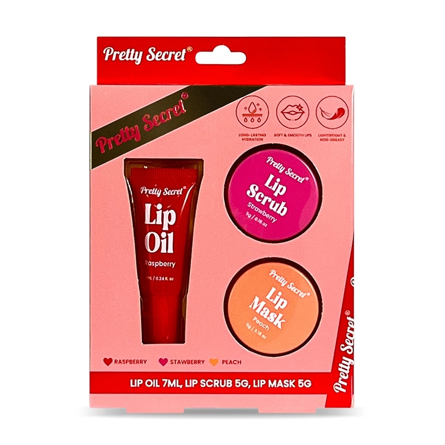 PRETTY SECRET Mini Lip Care Kit Gift Set