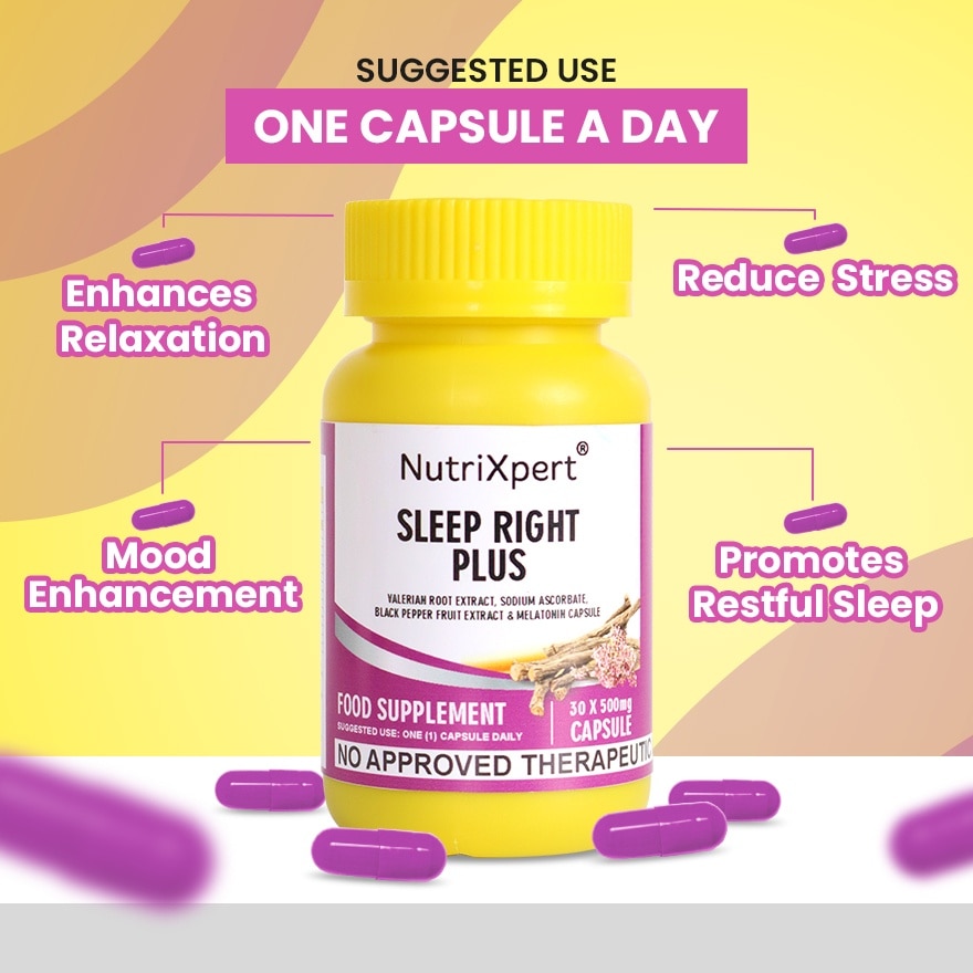 NUTRIXPERT Sleep Right Plus 30s 500mg