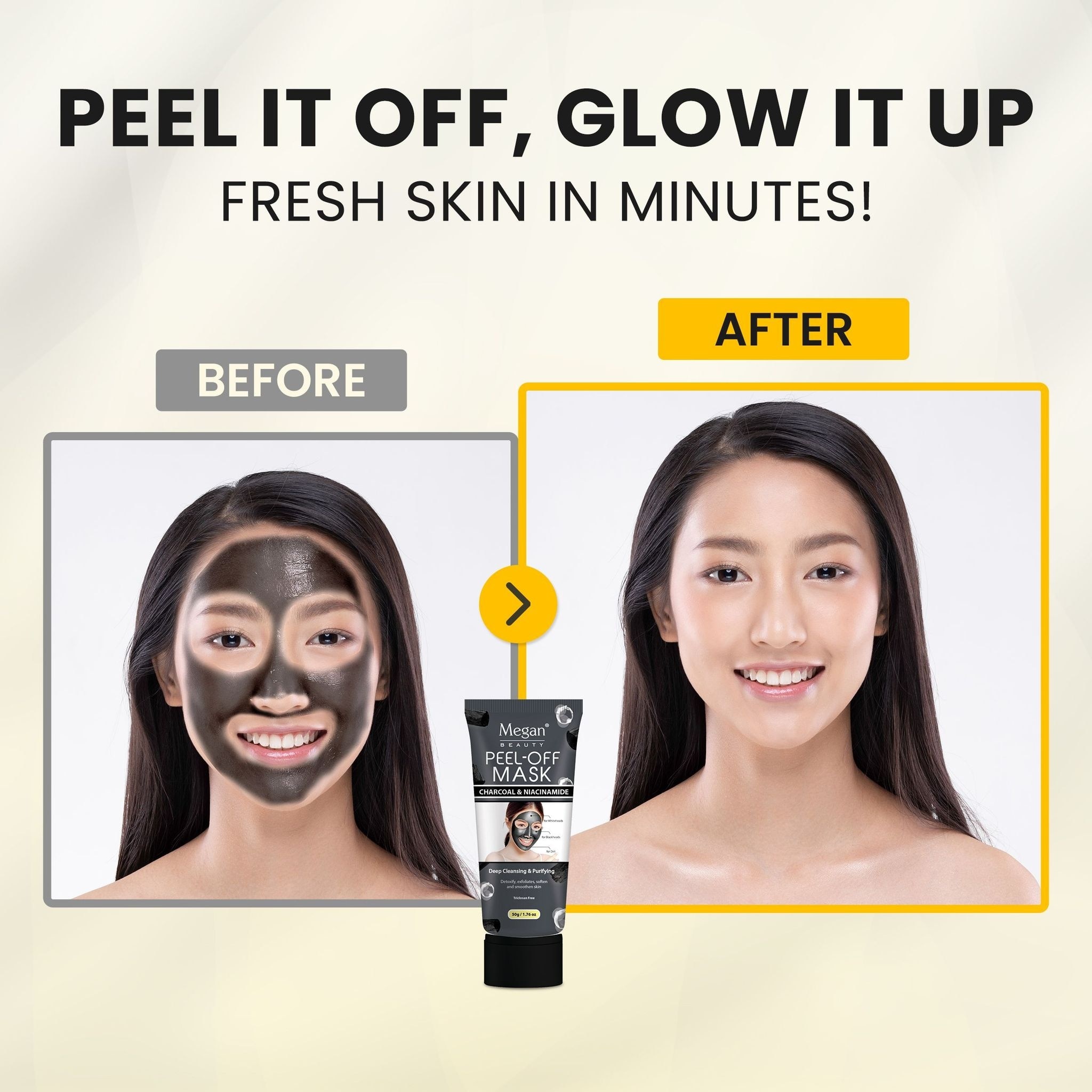 MEGAN Peel Off Mask Charcoal N Niacinamide 50g