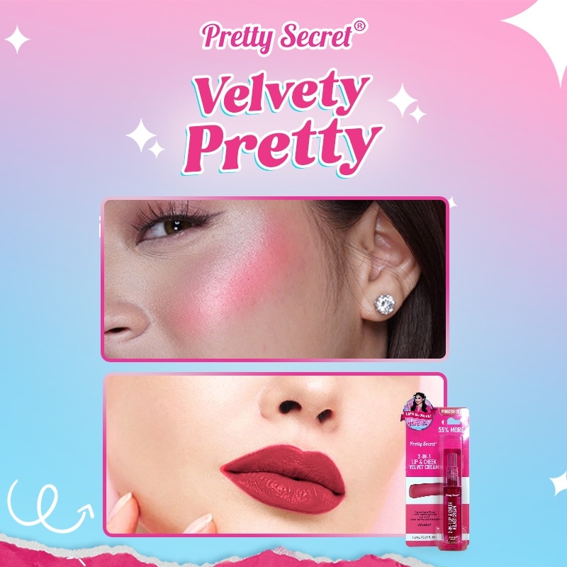 2-In-1 Lip and Cheek Velvet Cream Pinkish Glow 3ML