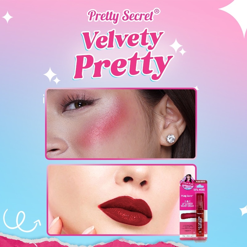 2-In-1 Lip and Cheek Velvet Cream Plum Berry 3ML