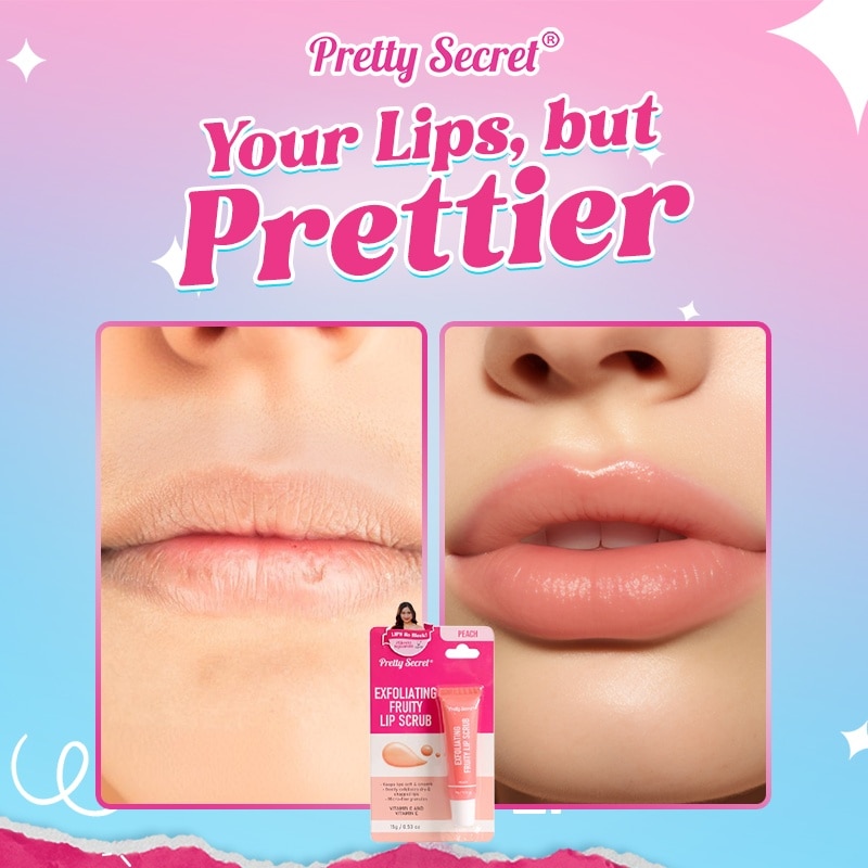 PRETTY SECRET Exfoliating Lip Scrub Peach 15g