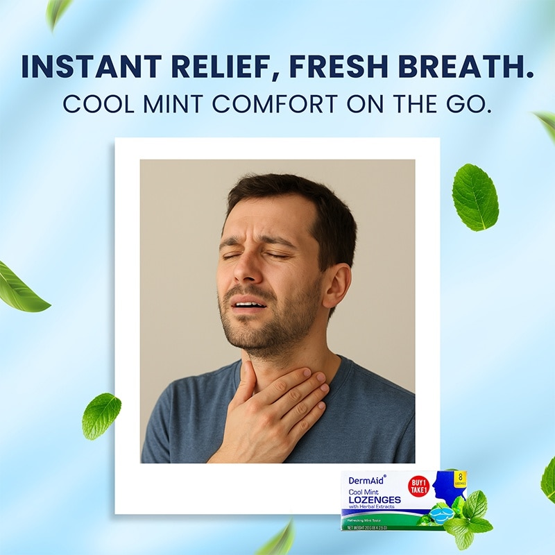Dermaid Crelief Cool Mint Lozenges 8S