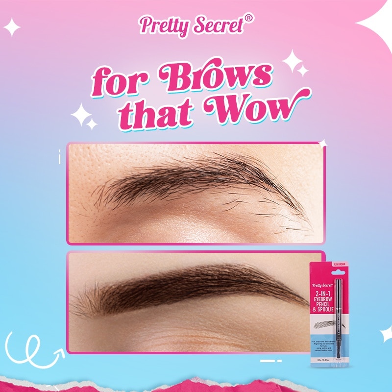 2-in-1 Eyebrow Perncil and Spoolie 0.3G - Ash Brown