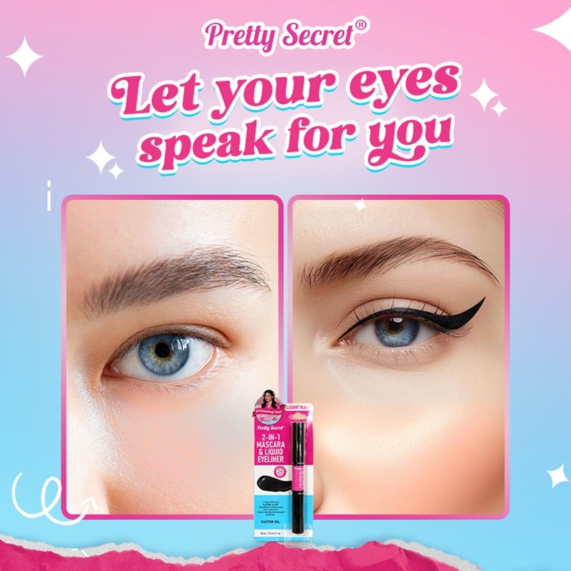 2-in-1 Mascara and Liquid Eyeliner 10ML - Elegant Black