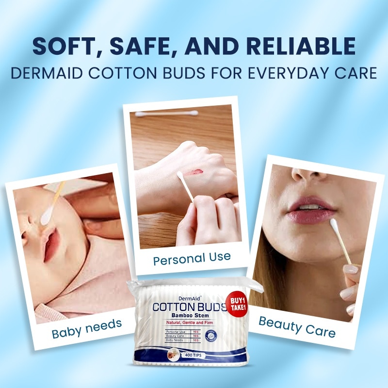 Bamboo Cotton Buds 400 tips x 2