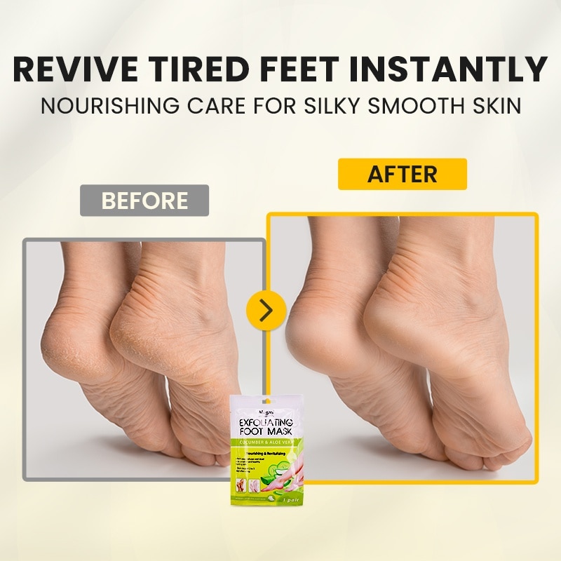 Megan Exfoliating Foot Mask - Cucumber & Aloe Vera