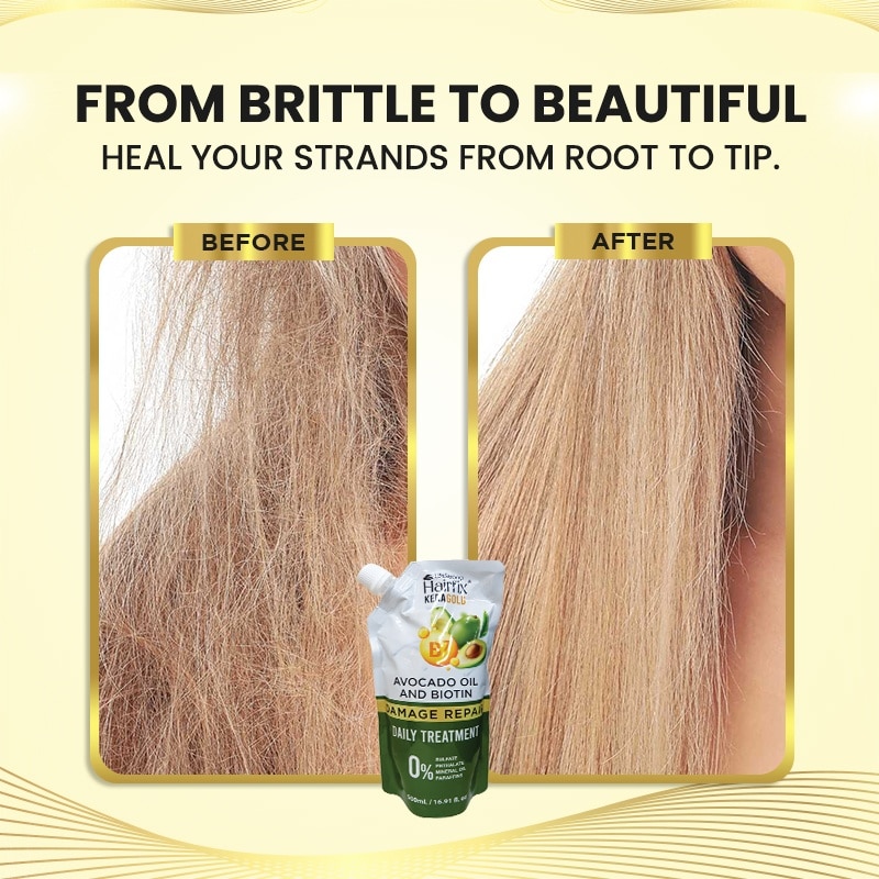 HAIRFIX Keragold Avocado Oil and Biotin Damage Repair Treatment 500ml