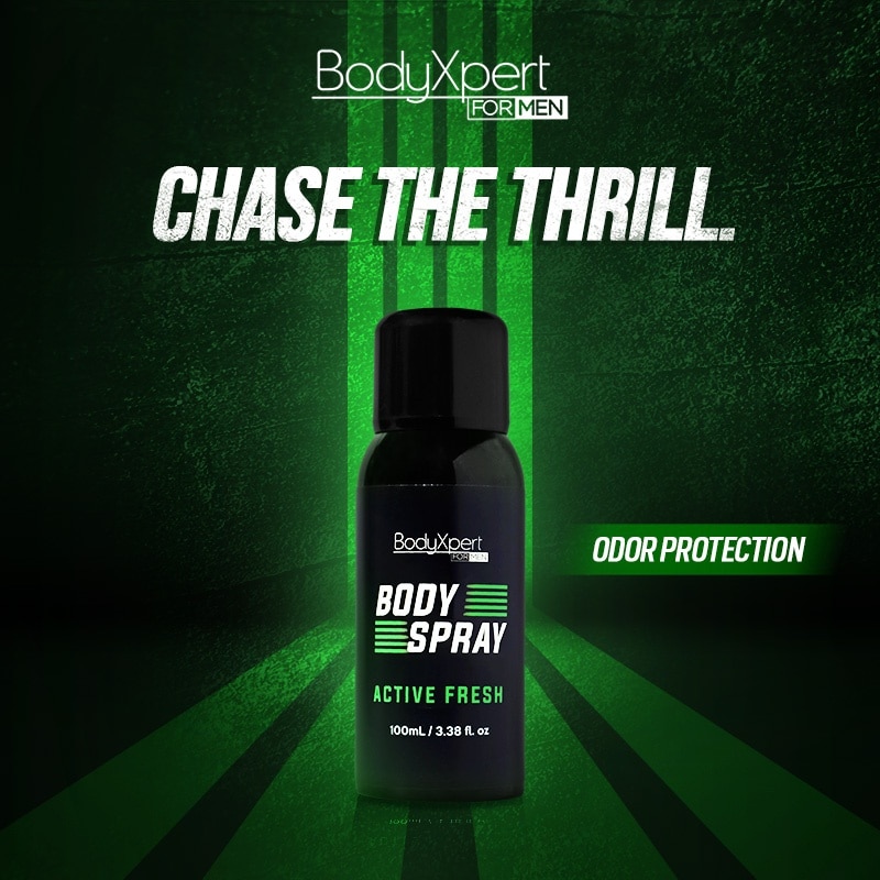 BODYXPERT Body Spray For Men 100ml Active Fresh