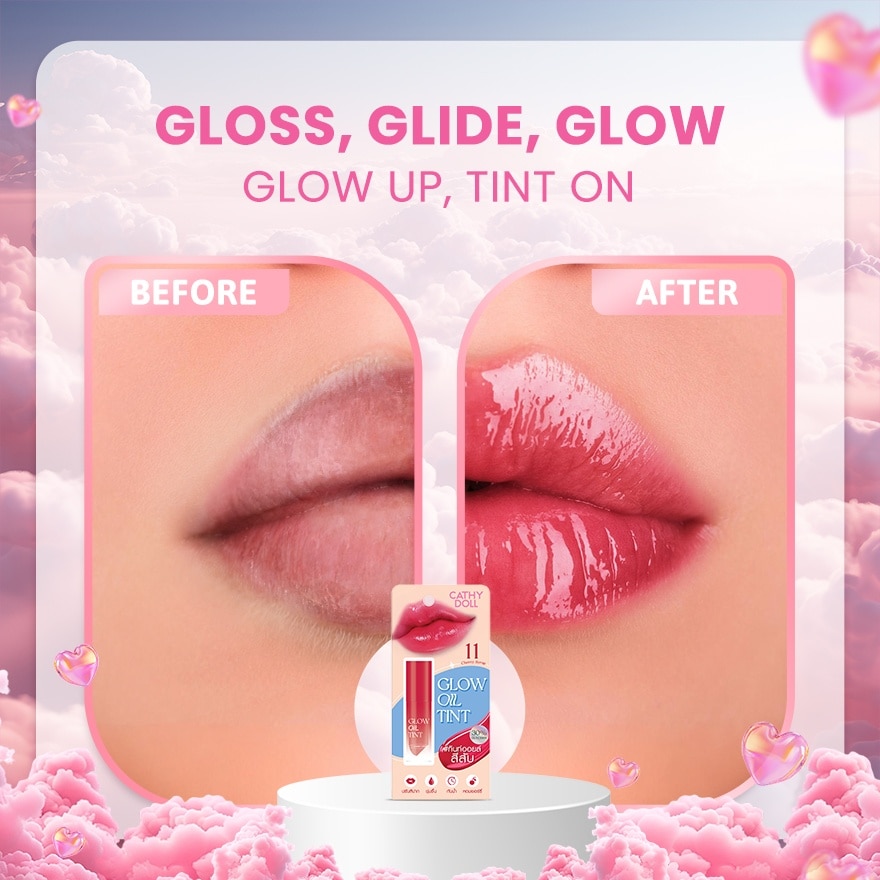CATHY DOLL Glow Oil Lip Tint Cherry Syrup #11 2.4g