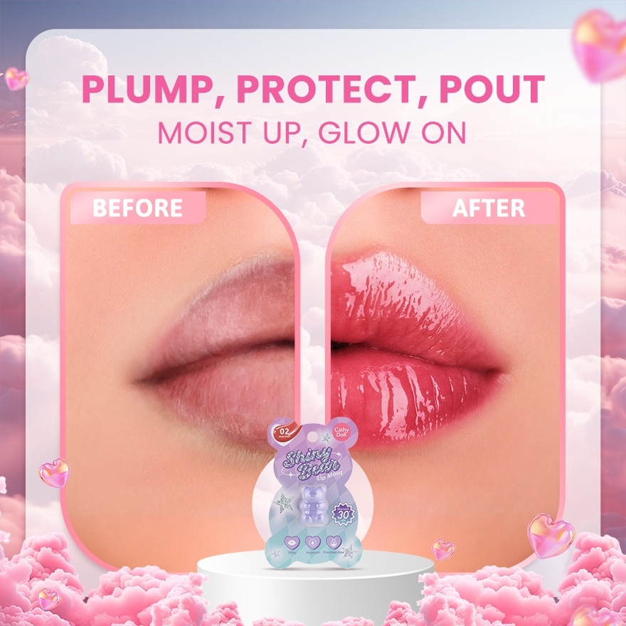 CATHY DOLL Shiny Bear Lip Moist 02 Redlipop 1.1g