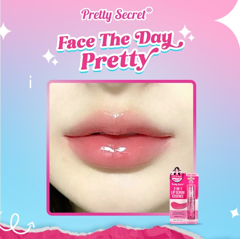 PRETTY SECRET 2-in-1 Lip Serum Essence Pink Candy 4ml