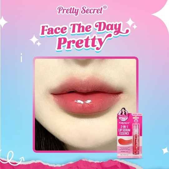 PRETTY SECRET 2-in-1 Lip Serum Essence Cherry Cheer 4ml