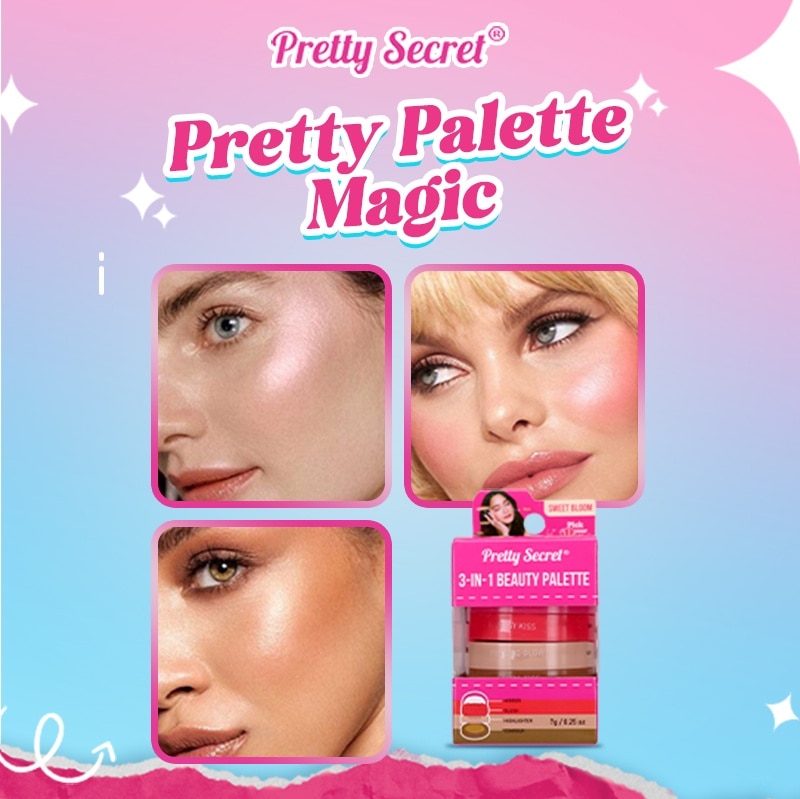 PRETTY SECRET 3-in-1 Beauty Palette Sweet Bloom 7g