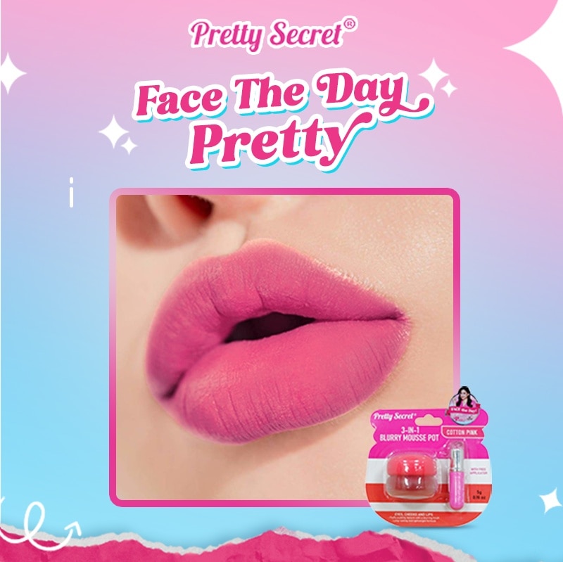 PRETTY SECRET 3in1 Blurry Mousse Pot Cotton Pink 5g
