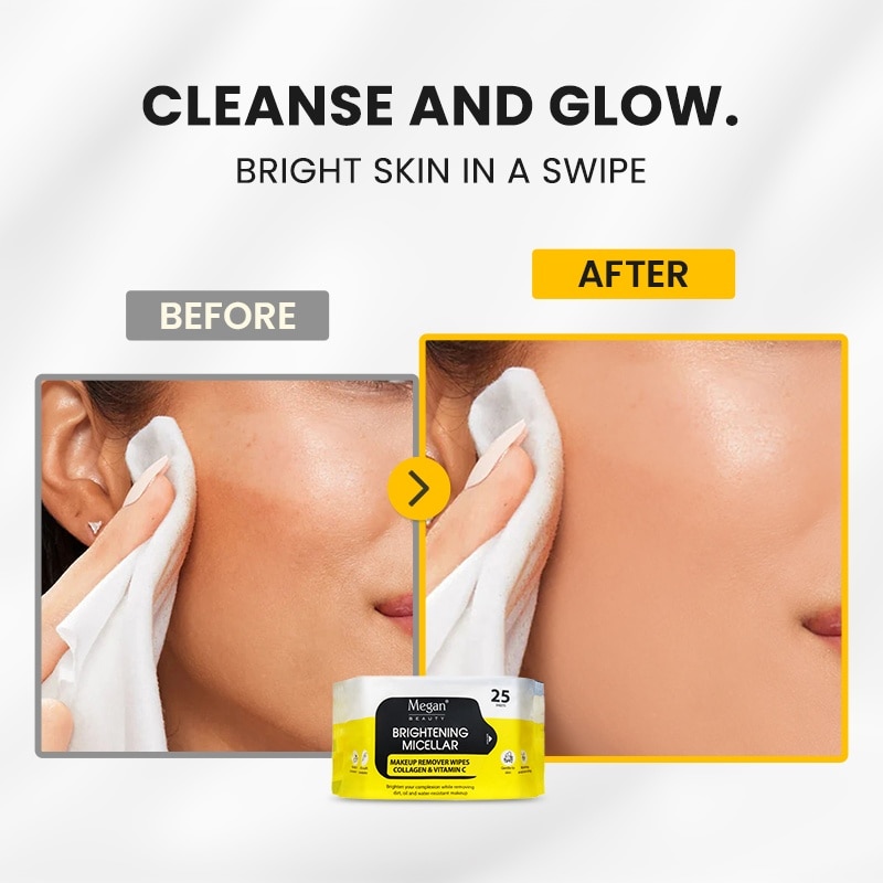MEGAN Beauty Brightening Micellar Remover Wipes 25 Sheets