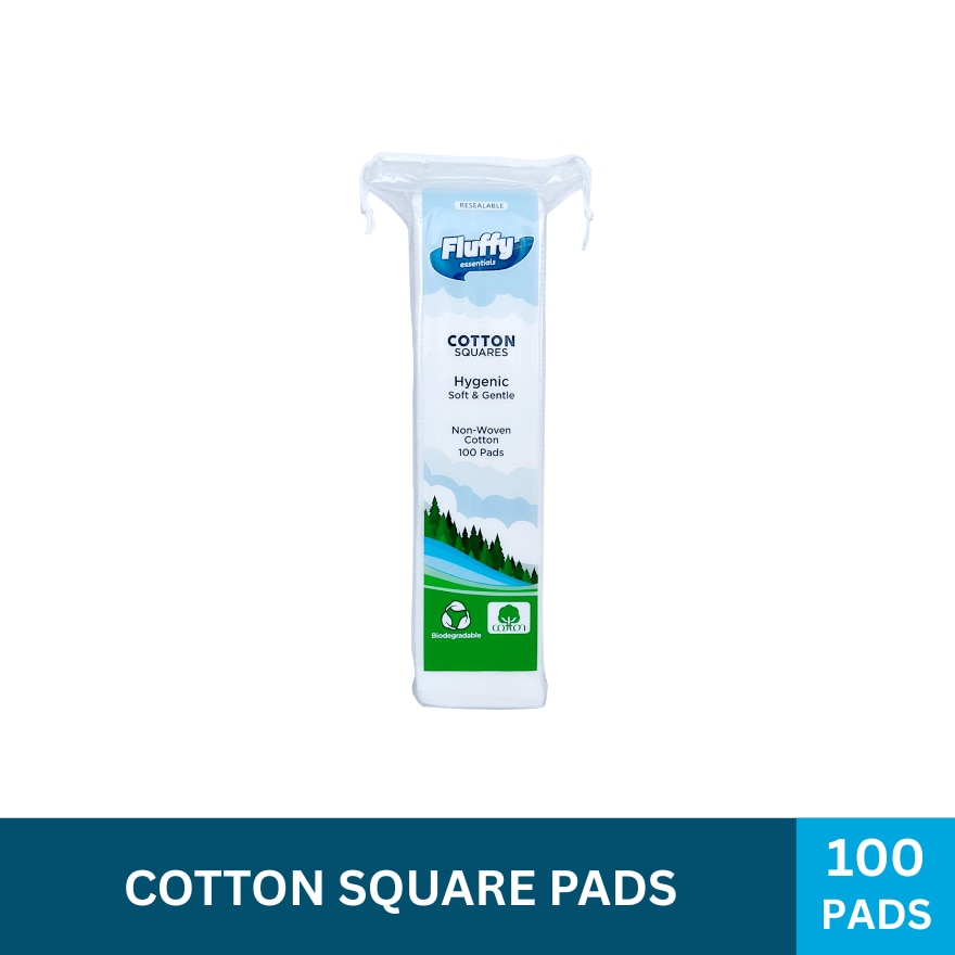 Square Cotton Pads 100s 2 packs