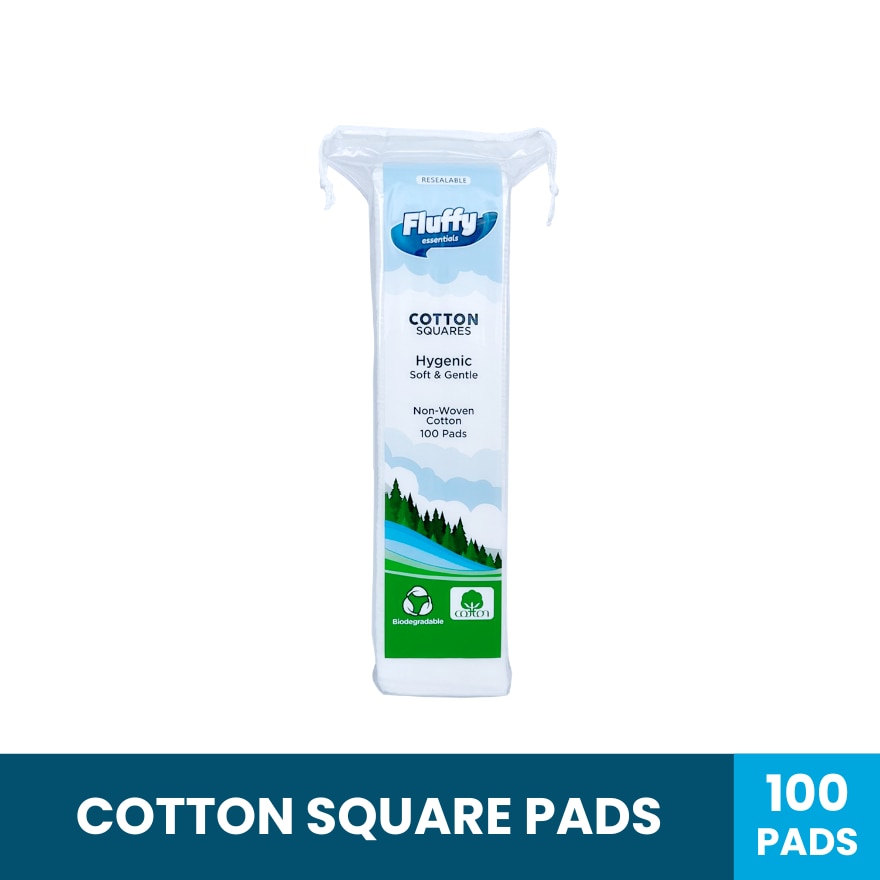 Square Cotton Pads 100s 2 packs