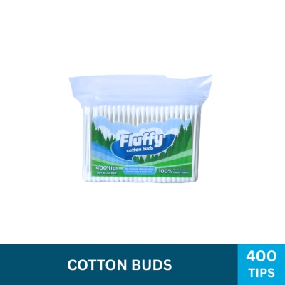 FLUFFY Cotton Buds 200 Stems 400 Tips