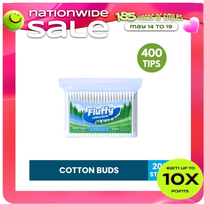 FLUFFY - Cotton Buds 200 Stems 400 Tips