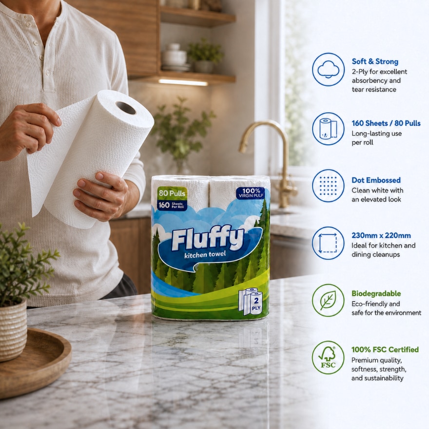 Kitchen Towel 2 ply 2 rolls