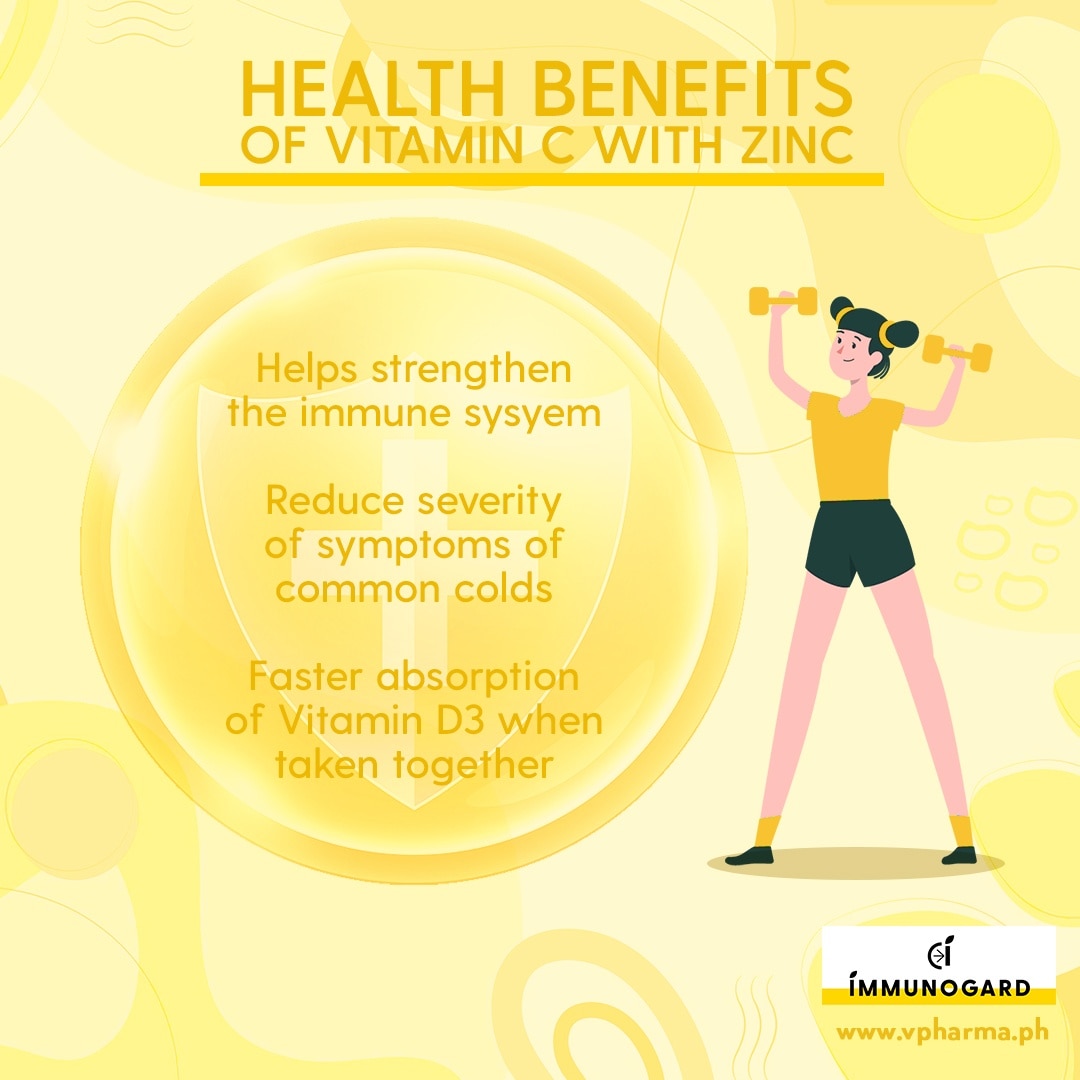 Ascorbic Acid + Zinc 500mg/ 10mg Capsule (sold per piece)