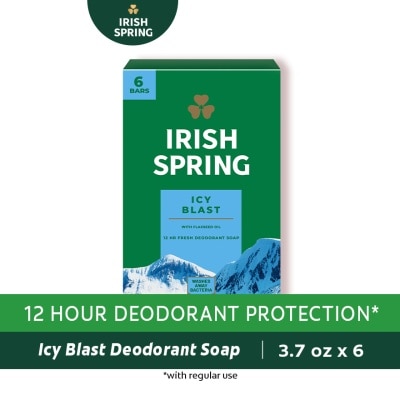 IRISH SPRING Icy Blast Bar Soap 104gz 6-Pack