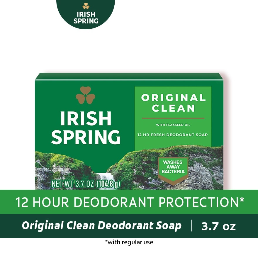 Irish Spring Original Clean Body Bar Soap 3.7 oz. image