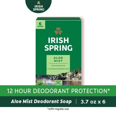 IRISH SPRING Aloe Bar Soap 104g 6-Pack
