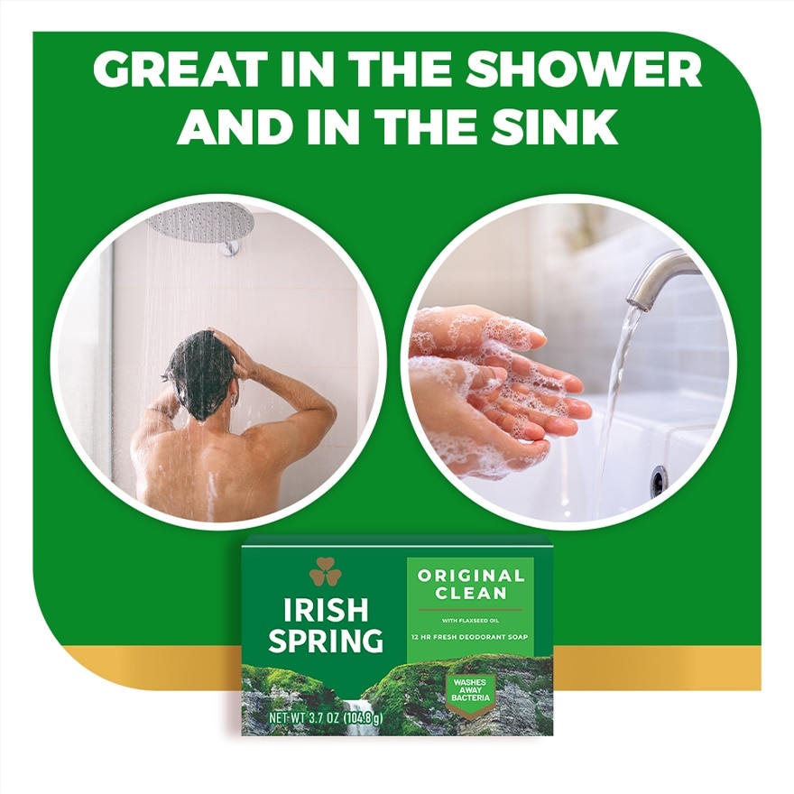 Irish Spring Original Clean Body Bar Soap 3.7 oz. image
