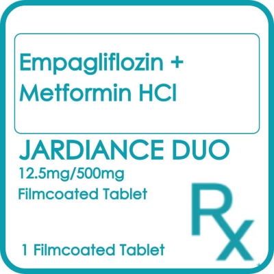 JARDIANCE Empagliflozin + Metformin HCl 12.5mg/500mg 1 Filmcoated Tablet  [Prescription Required]