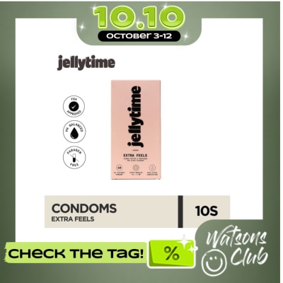 JELLY TIME JELLY TIME Extra Feels Condoms Ribbed, Dotted & Contoured 10s image