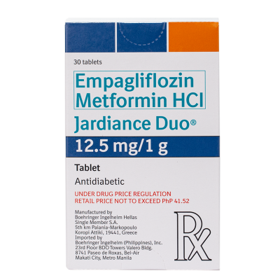 JARDIANCE JARDIANCE DUO Empagliflozin + Metformin HCl 12.5mg/1000mg 1 Filmcoated Tablet [PRESCRIPTION REQUIRED]
