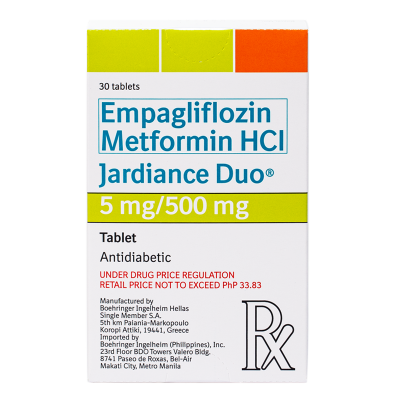 JARDIANCE JARDIANCE Empagliflozin + Metformin HCl 5mg/500mg 1 Filmcoated Tablet [PRESCRIPTION REQUIRED]