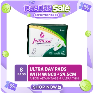 JEUNESSE Anion Sanitary Napkins Ultra Thin Super Absorbent 8 Day Pads image