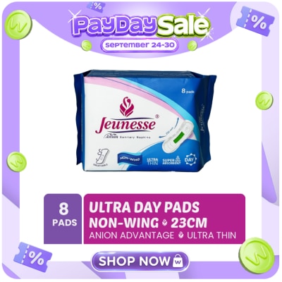 JEUNESSE Anion Sanitary Napkin Ultra Super Absorbent Day Non Wing 8 Pads image