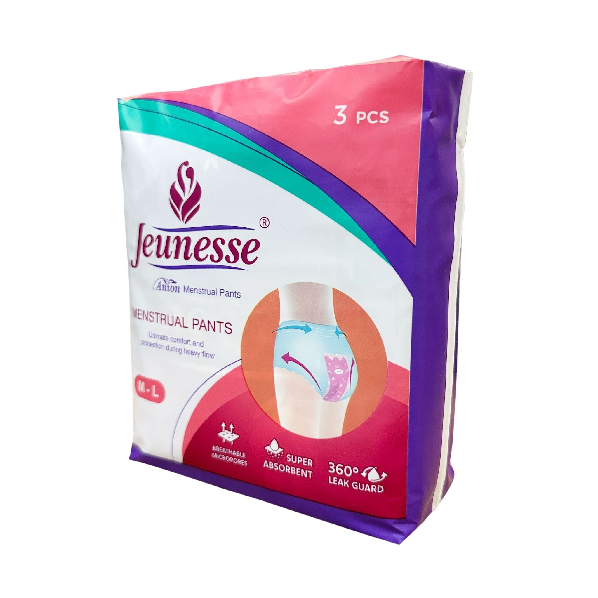 JEUNESSE Anion Menstrual Pants M-L 3 Pads