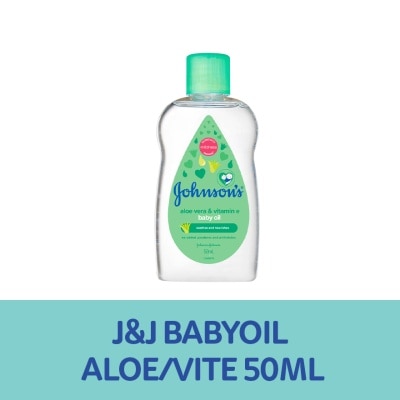 JOHNSONS BABY Johnson's Aloe Vera with Vitamin E Baby Oil 50ml- Newborn, Baby Massage Oil, Baby Oil for Newborn