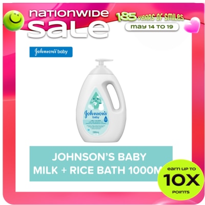 JOHNSONS BABY - Johnson's Milk + Rice Baby Bath 1000ml - Baby Essentials, Baby Care, Baby Wash, Body Wash For Baby