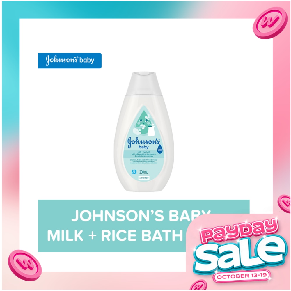 Johnson's Milk + Rice Baby Bath 200ml Baby Essentials, Baby Care, Baby Wash, Body Wash For Baby image