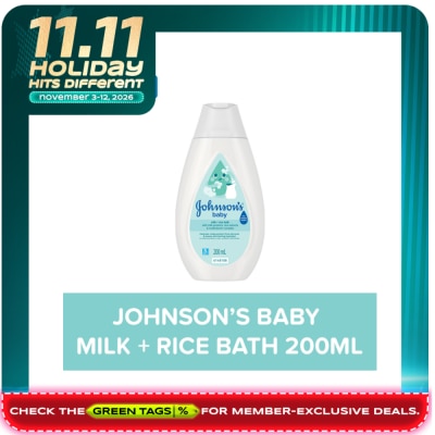 JOHNSONS BABY Johnson's Milk + Rice Baby Bath 200ml Baby Essentials, Baby Care, Baby Wash, Body Wash For Baby image