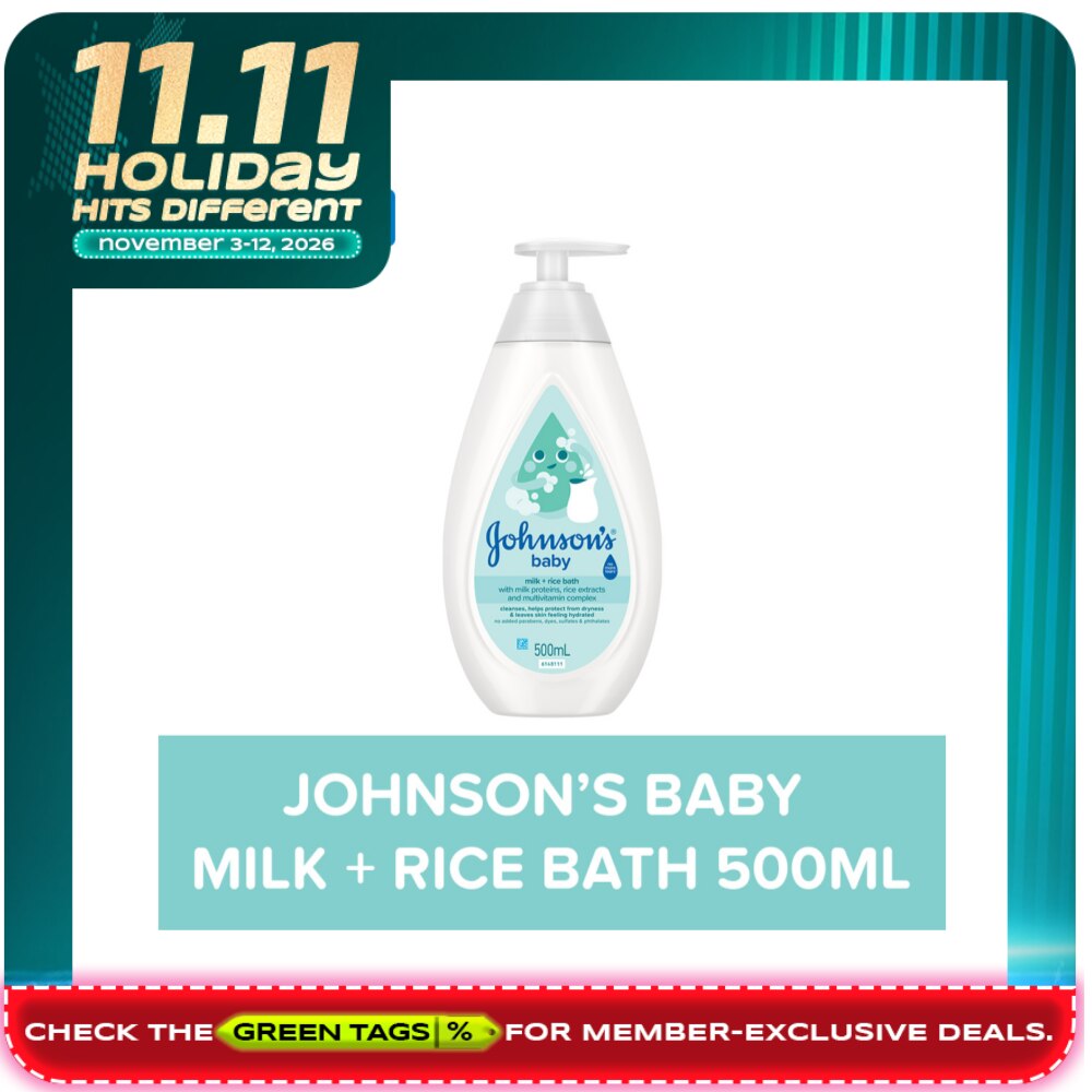 Johnson's Milk + Rice Baby Bath 500ml Baby Essentials, Baby Care, Baby Wash, Body Wash For Baby image